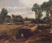 John Constable Boat-building near Flatford Mill oil painting